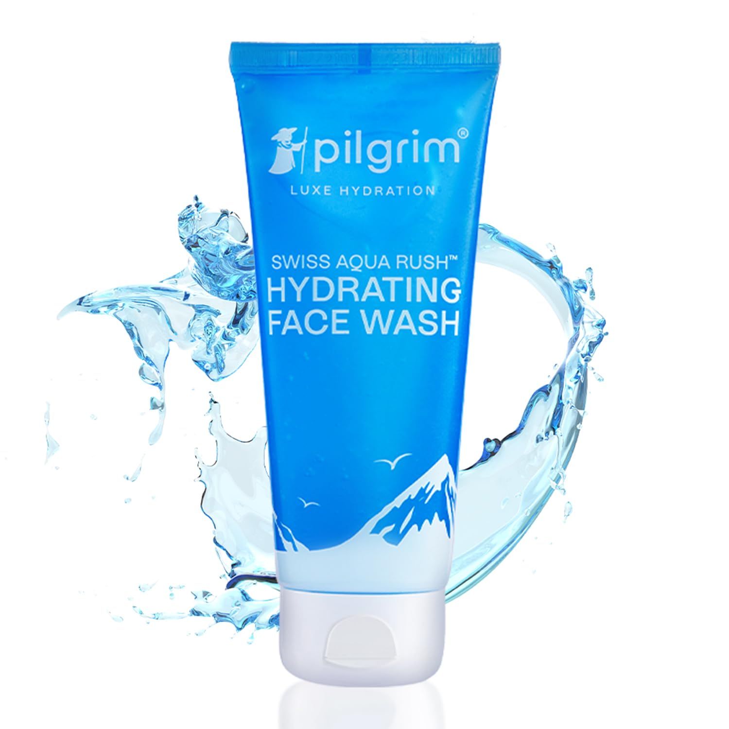 Pilgrim SWISS AQUA RUSH� HYDRATING FACE WASH for men & women | Crafted with powerful hydrators - Pentavitin, Aquaxyl, Swiss Aqua Rush | Hydrating Face wash | Refreshes skin & restores hydration|100 ml