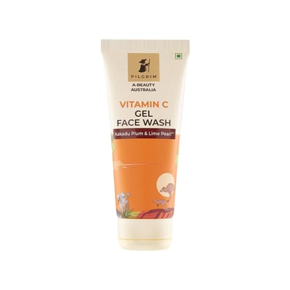Pilgrim Australian Vitamin C Gel Face Wash for for dry/ radiant/ glowing skin with Kakadu Plum & Lime Pearl� | Women & Men | 100 ml