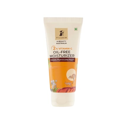 Pilgrim Australian 2% Vitamin C Oil free Moisturizer for oily & acne prone skin with Kakadu Plum & Lime Pearl� | Vitamin C Moisturizer for Face | Moisturiser for dry skin | Women & Men | 50 gm