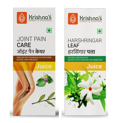 Natural Pain Reliever Combo - Joint Pain Care Juice 500 ml | Harshringar Leaf Juice 500 ml