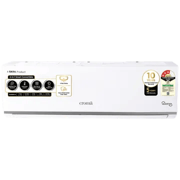 Croma 4 in 1 Convertible 1 Ton 3 Star Inverter Split AC with Dust Filter (2024 Model, Copper Condenser)