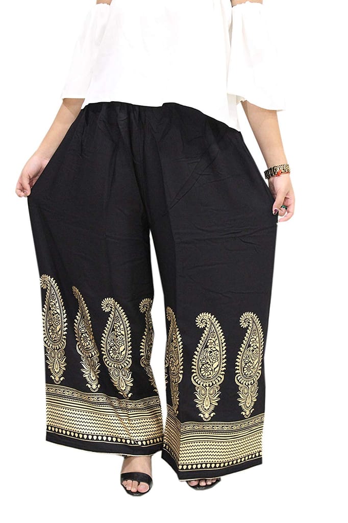 Rayon Printed Palazzo Pants, Combo Pack-3