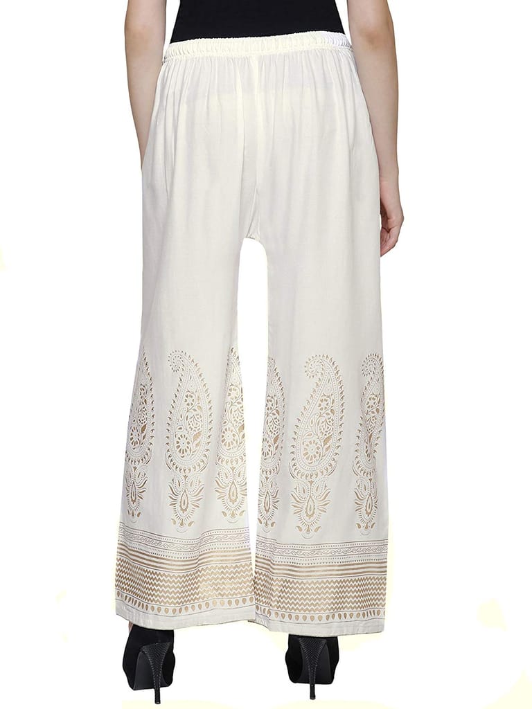 Rayon Printed Palazzo Pants, Combo Pack-3