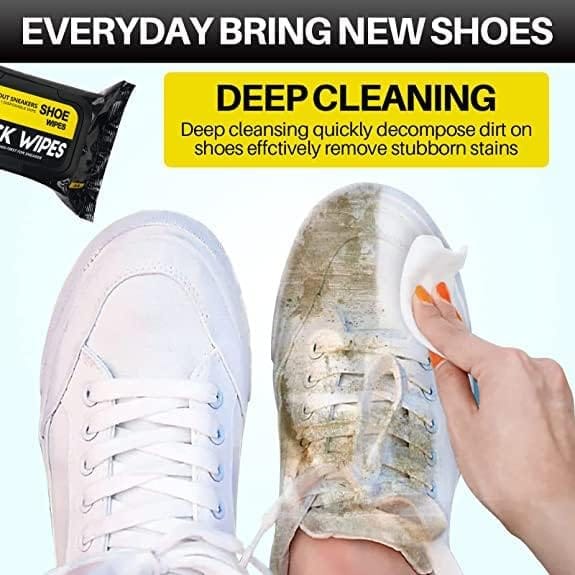 Bchoix Shoe Wipes Sneaker Wipes (1 Pack of 80 Pcs) Instant Sneaker Cleaner Shoe Cleaning Wipes Sneaker Wipes for Shoes Quick Remove Dirt Stain Shoe Cleaner Wipes Shoe Wipes for Sneakers Cleaning Kit