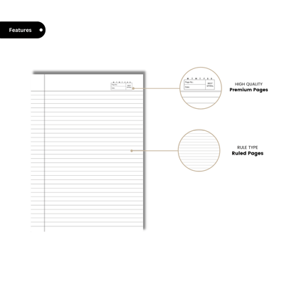Inspire | Soft Cover Long Notebook for Student | A4 Size (21cm X 29.7cm) | Single Line 400 Pages | Pack of 1