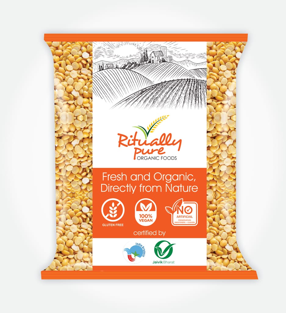 Ritually Pure 100% Organic | Dry & Unpolished Pulses |Arhar Dal (Toor Dal) | 500 Gm Pack
