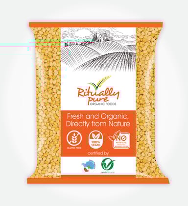 Ritually Pure 100% Organic | Dry & Unpolished Pulses |Moong Mogar Dal | Moong Dhuli Dal | 1 Kg Pack