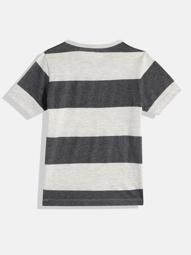 Boys Striped Round Neck T-shirt