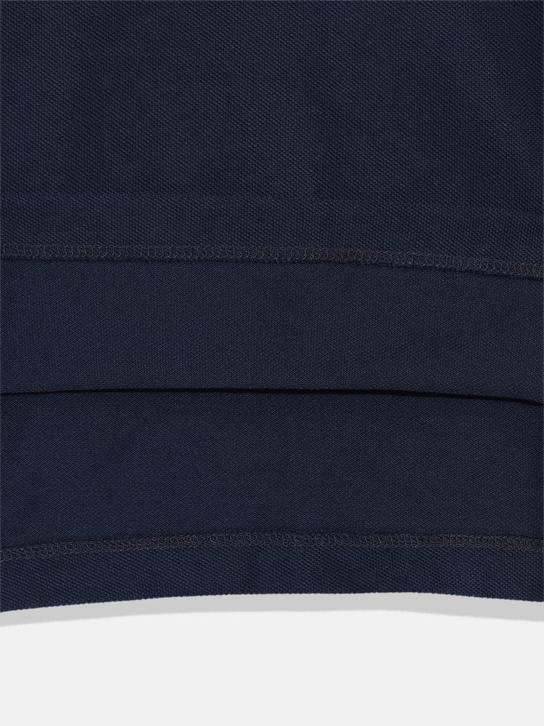 Girls Solid Polo Collar T-shirt