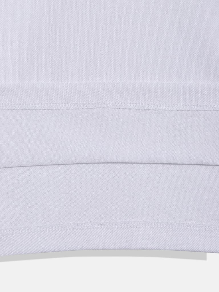 Girls Solid Polo Collar T-shirt