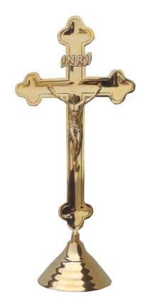 Brass Decorative Showpiece Jesus On Cross - 7.5*4.5*16.5 inch (F377 E)