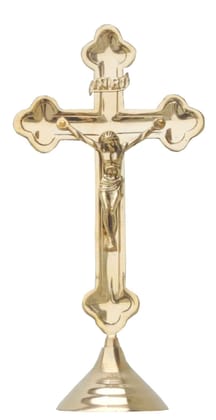 Brass Decorative Showpiece Jesus On Cross - 6.3*3.7*12.5 inch (F377 D)