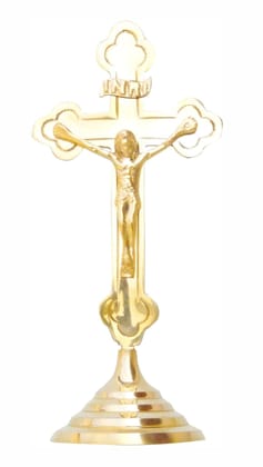 Brass Decorative Showpiece Jesus On Cross - 3.5*2.8*7.8 inch (F377 B)