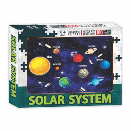 Seema Kitchenware Toys & Games Teenager Solar System Jigsaw Puzzles|Educational Outer Space with Names Puzzle & Games for Focus and Memory|100 Pieces Puzzles (Set of 1 Puzzles in Box) for Age 4 Years and Above