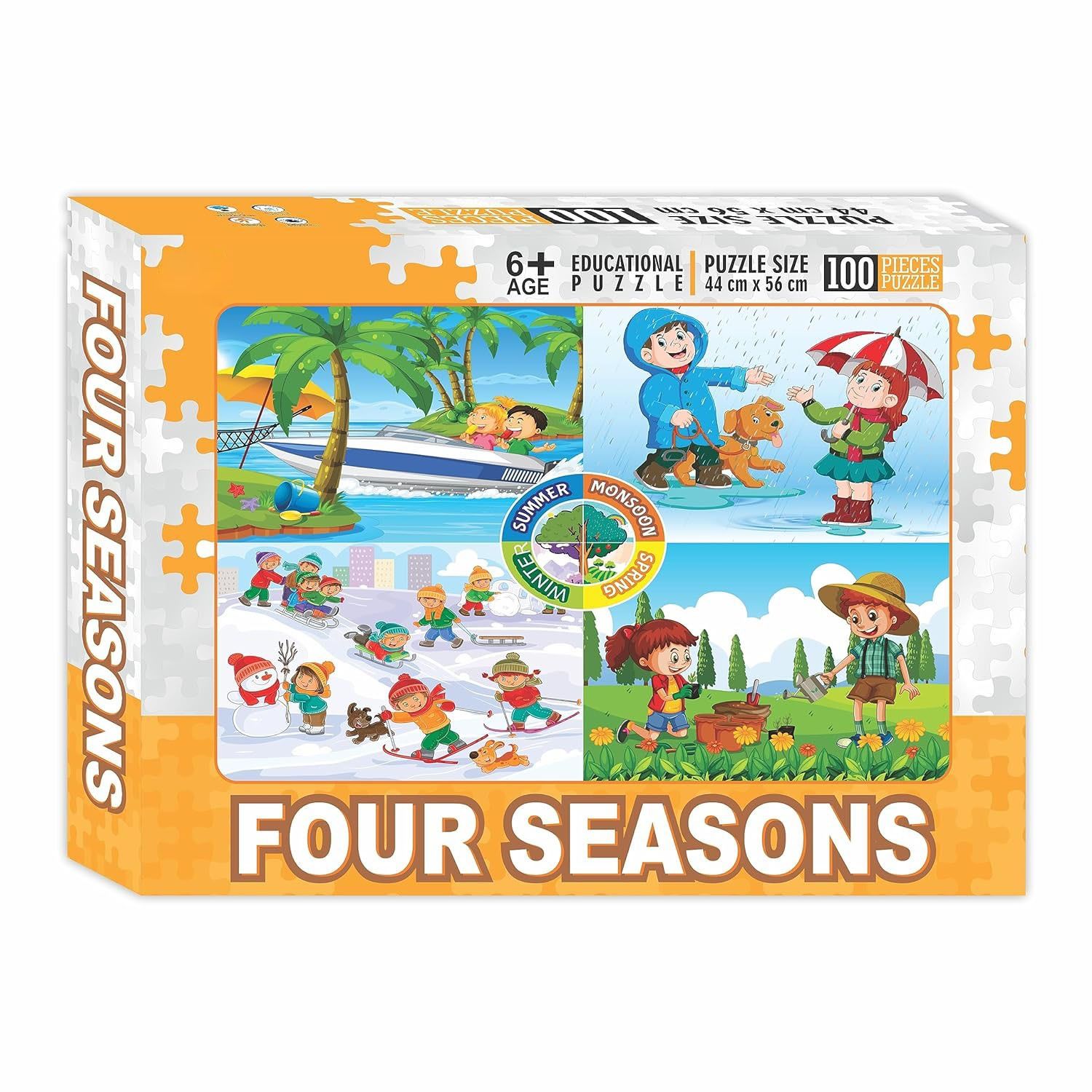 Seema Kitchenware Toys & Games Teenager Four Seasons Jigsaw Puzzles|Educational Puzzle & Games for Focus and Memory with Vibrant Colors|100 Pieces Puzzles (Set of 1 Puzzles in Box) for Age 4 Years and Above