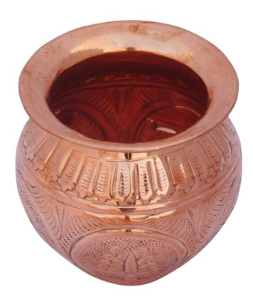 Copper Lota Chatai No. 8  - 3.8*3.8*4 inch, 450 ML (Z293 H)