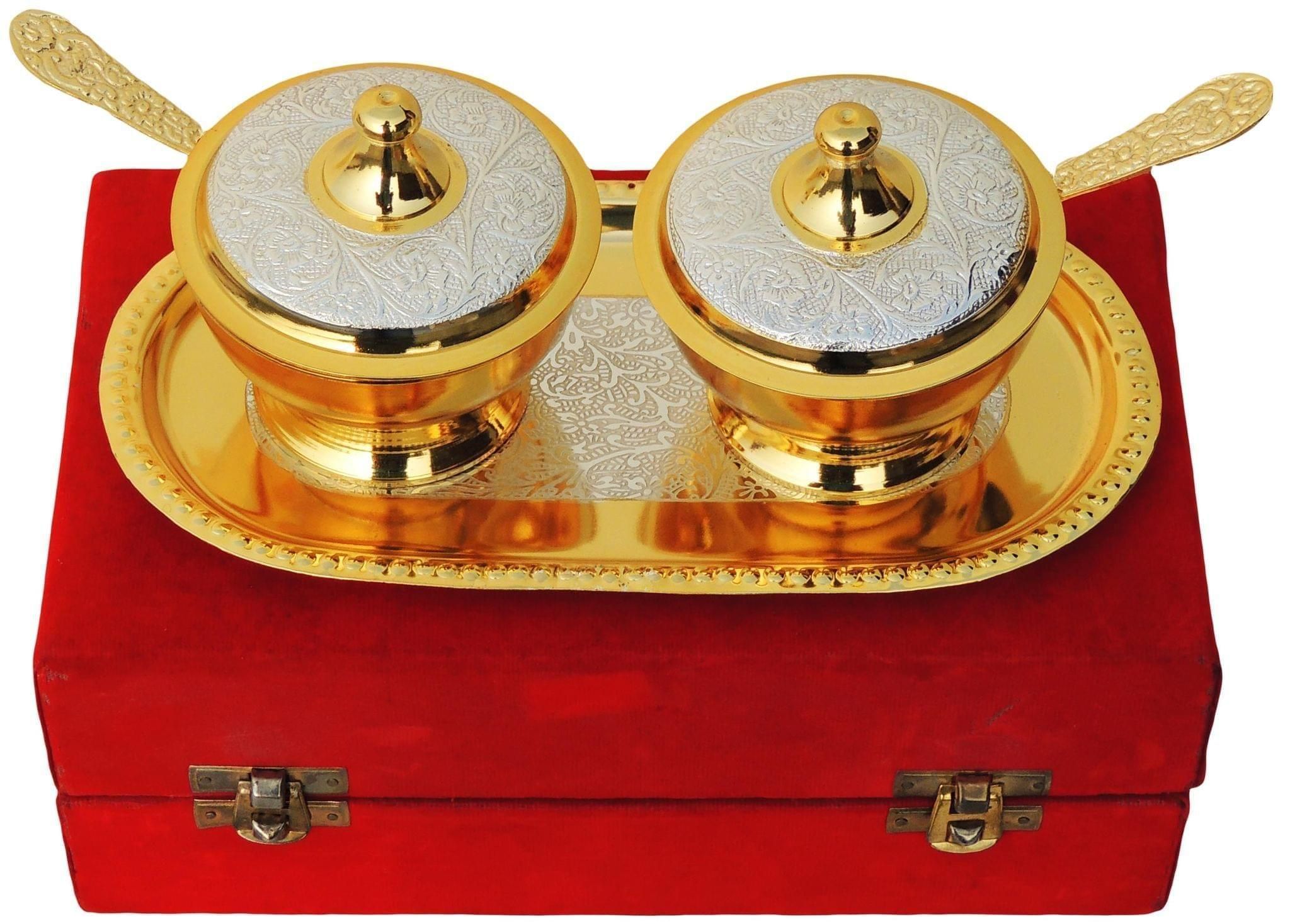 Decorative Supari Set 2 Tone - 2*2*4 inch (B027)