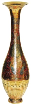 Brass Home & Garden Decorative Flower Pot, Vase - 4*4*12 Inch (F421 B)
