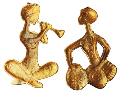 Aluminium Showpiece Musical Set - 14*1*14 inch (AS352 G)