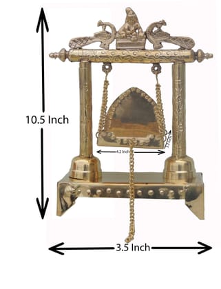 Brass Laddu Gopal Jhula For God Idol - 8.3*3.5*10.5 inch (AS227 A)