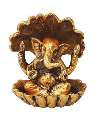 Showpiece Seep Ganesh Big - 4.5*3.5*4.8 inch (AS377 G)