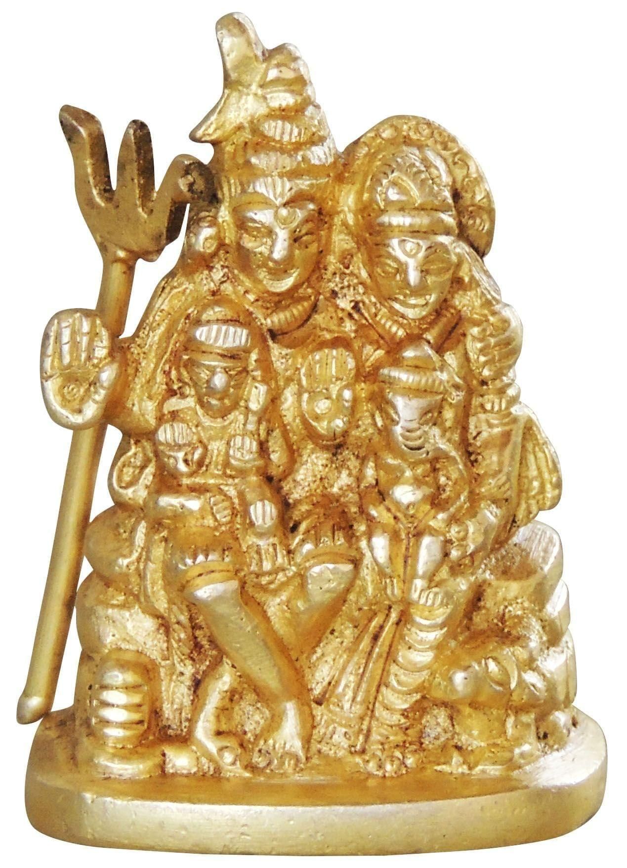 Brass Showpiece Shiv Parivar Idol Statue  - 1.5*1*2.5 inch (BS1045 B)