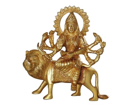 Brass Showpiece Durga Ji God Idol Statue - 5*1.5*6 inch (BS1028 D)