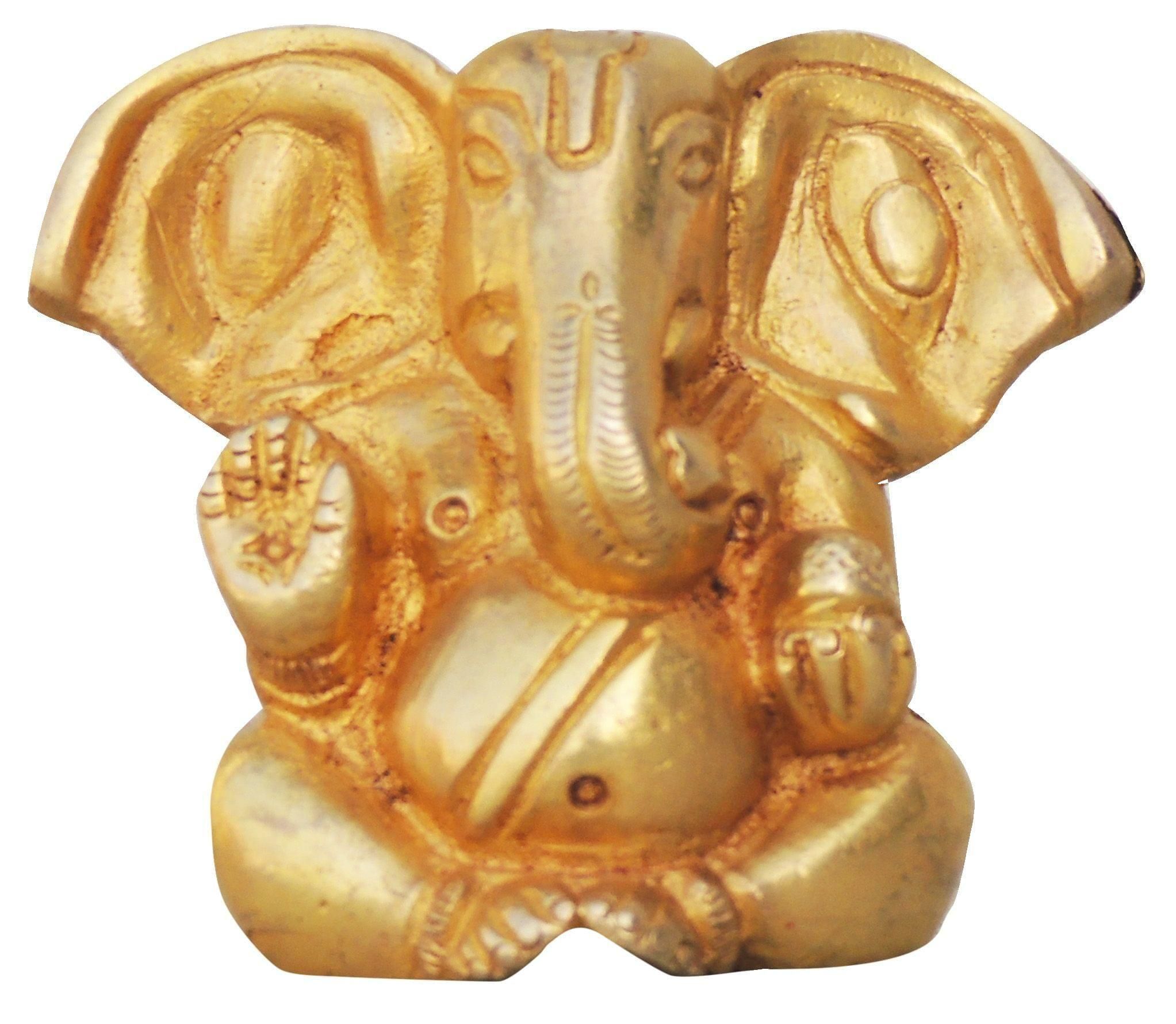 Brass Showpiece Ganesh Ji God Idol Statue - 3*1.5*3 inch (BS257)