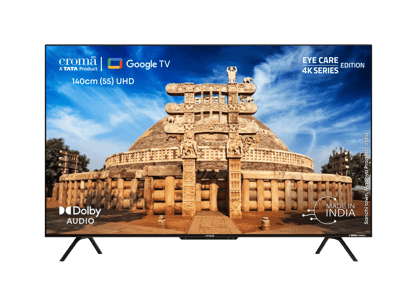 Croma (55 inch) 4K Ultra HD LED Google TV with Dolby Audio (2023 model)