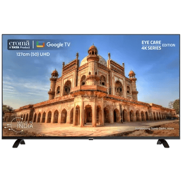 Croma (50 inch) 4K Ultra HD LED Google TV with Bezel Less Display (2023 model)