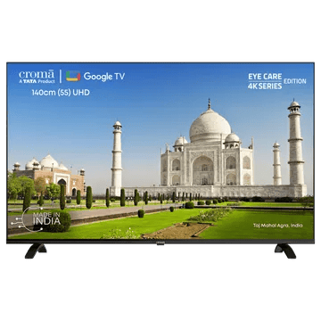 Croma (55 inch) 4K Ultra HD LED Google TV with Bezel Less Display (2023 model)