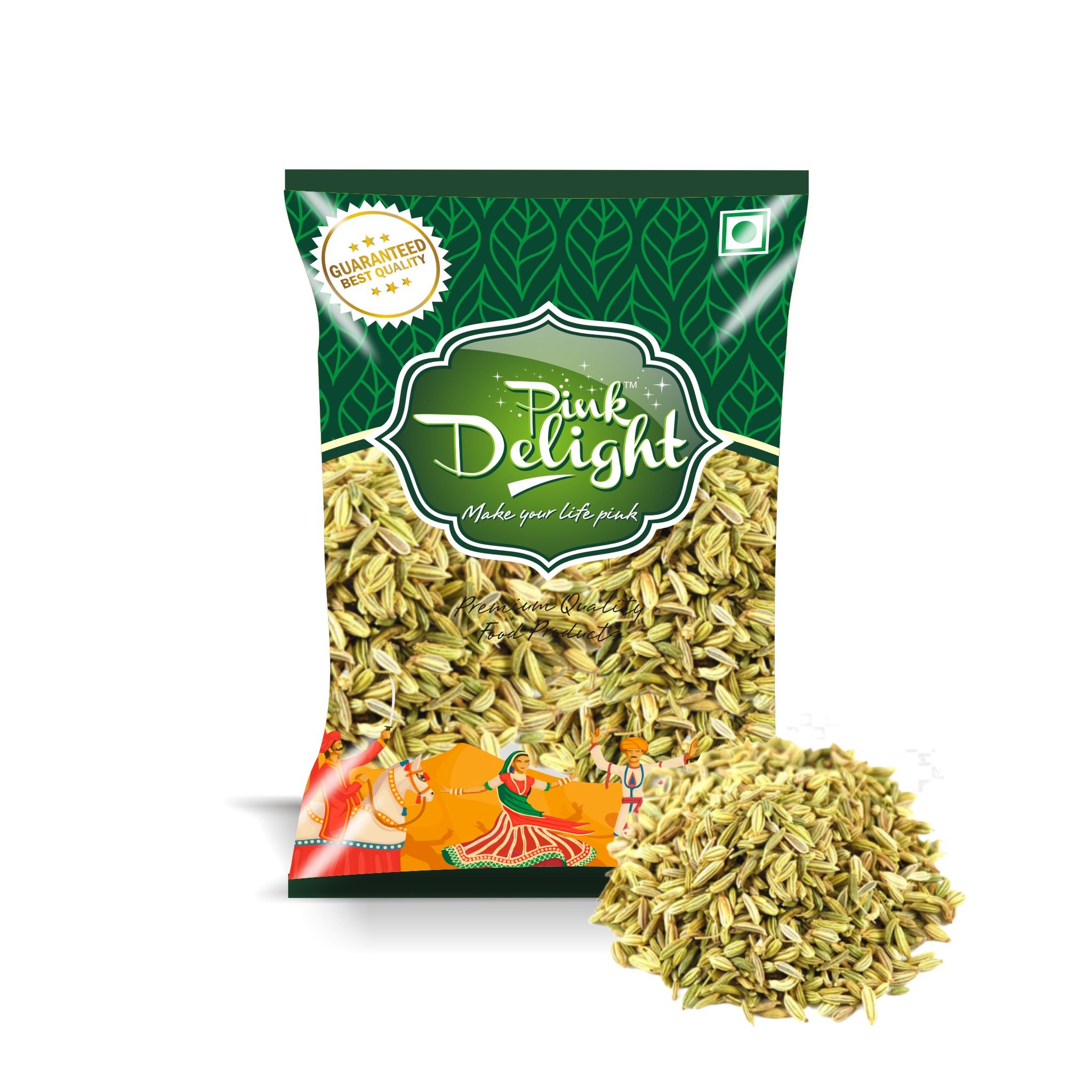 Pink Delight Spices |Saunf Cooking (Fennel seeds) | Natural & Organic Whole Spices | 200 Gm Pack