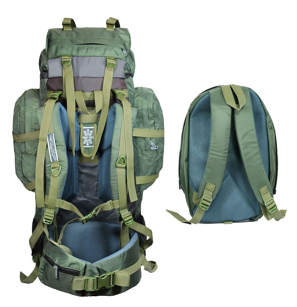 MOUNT TRACK expedition 105 liter rucksack with detachable Daypack/Camping Hiking, Trekking Bag Rucksack khaki green