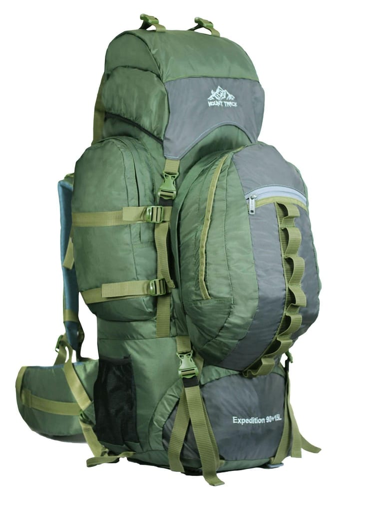 MOUNT TRACK expedition 105 liter rucksack with detachable Daypack/Camping Hiking, Trekking Bag Rucksack khaki green
