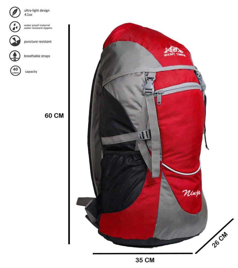 Mount Track Ninja Large 40 Backpack Rucksack || Travel Backpack || Outdoor Sport Camp Hiking Trekking Bag || Camping Daypack Bag