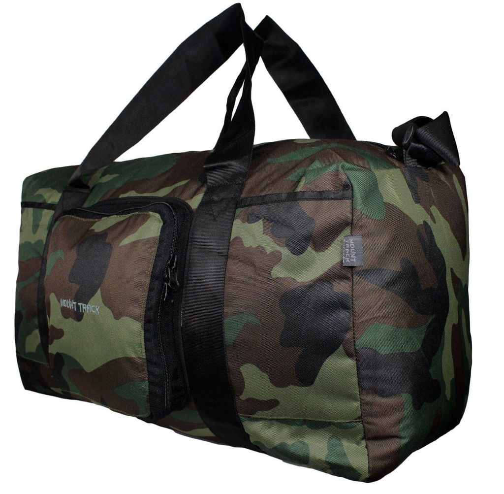 MOUNT TRACK 9502 Nylon Foldable Waterproof Camouflage Duffle Bag for Men and Women