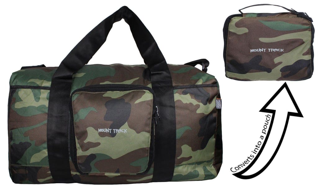 MOUNT TRACK 9502 Nylon Foldable Waterproof Camouflage Duffle Bag for Men and Women
