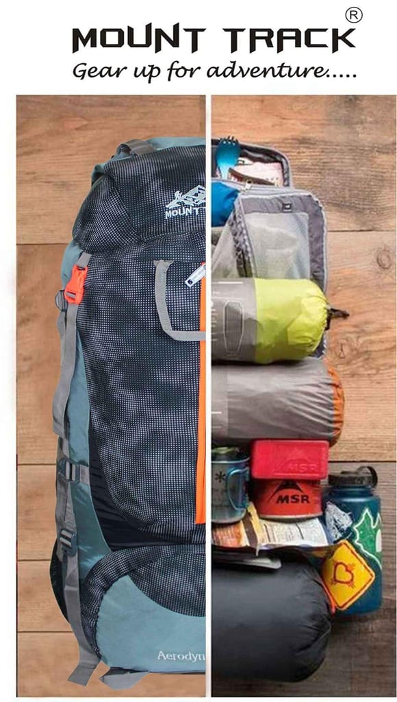 MOUNT TRACK discover internal frame camping backpack trekking hiking rucksack travel bag/water proof rain Cover/shoe compartment