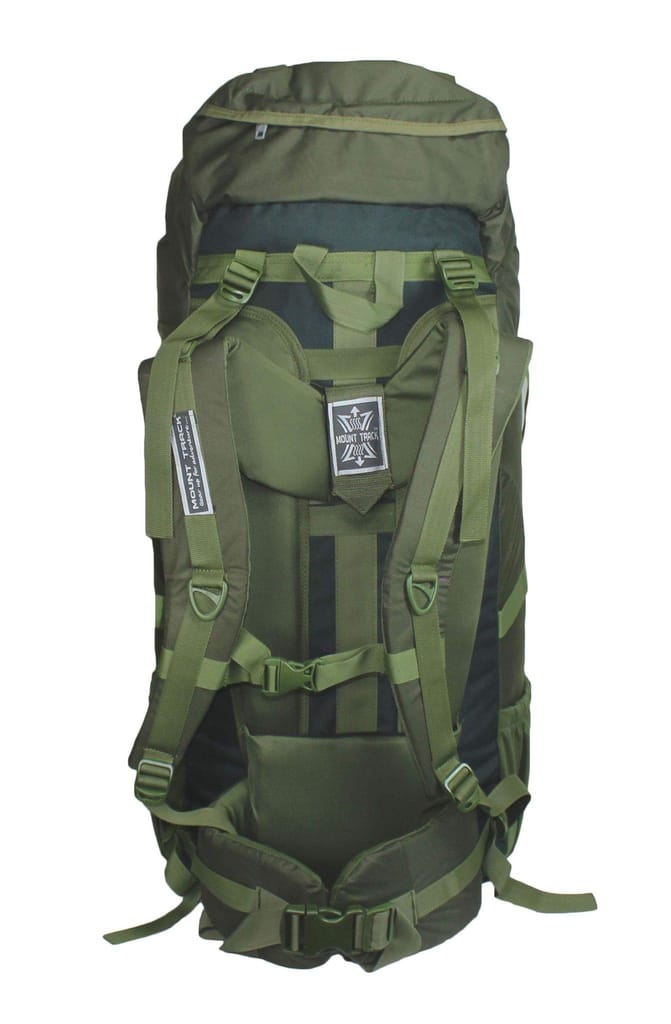 MOUNT TRACK discover internal frame camping backpack trekking hiking rucksack travel bag/water proof rain Cover/shoe compartment Military Green