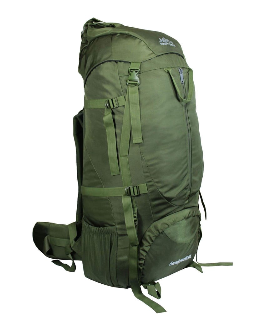 MOUNT TRACK discover internal frame camping backpack trekking hiking rucksack travel bag/water proof rain Cover/shoe compartment Military Green