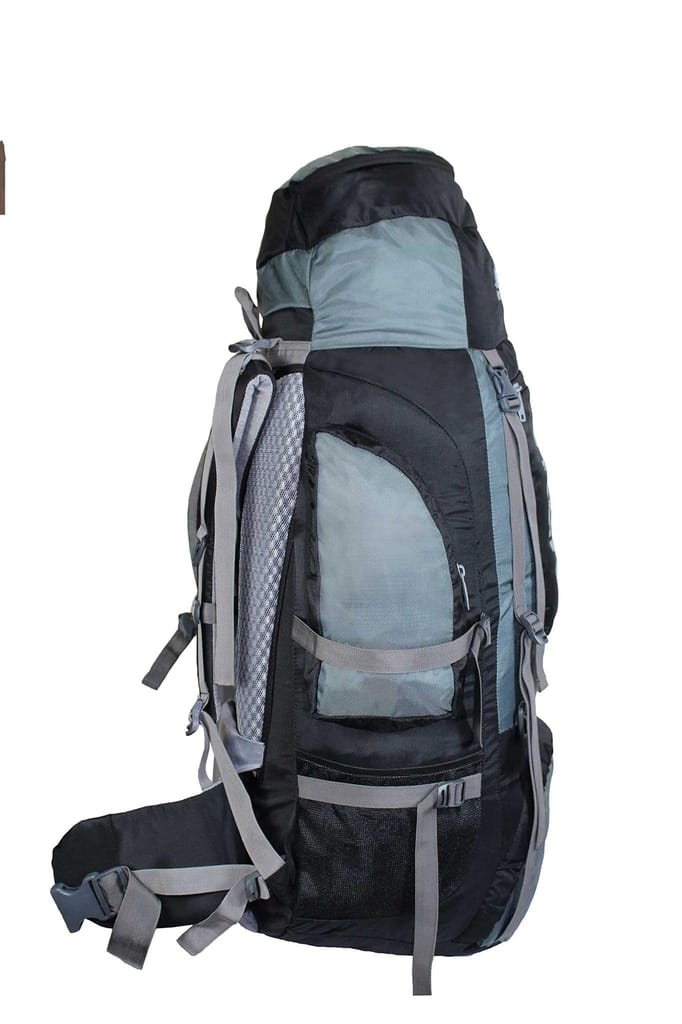 MOUNT TRACK 70 Ltrs internal frame camping backpack trekking hiking rucksack travel bag front & top loading/water proof rain Cover/shoe compartment (Grey)