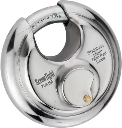 Screwtight Stainless Steel Polished Smart Lock 70mm (Steel)