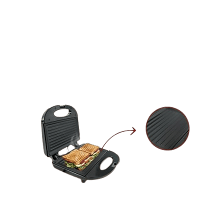Fixed Non-Stick Sandwich Maker with Grill Plates with Powerful 800 Watt Heating Rods