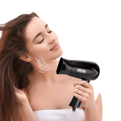 1200 Watts Hot and Cold Foldable Hair Dryer- Black