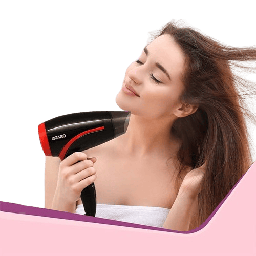 Hair Dryer with 1000 Watts Copper Motor, 2 Speed & Temperature