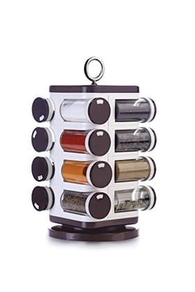 Spice box for Kitchen,Spice rack set for kitchen storage, Container Set Of 16 - Maroon