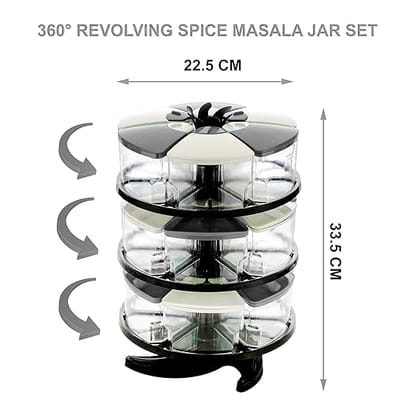 360° Spice Rack Set of 18 Pieces 3 Layer Spice Set