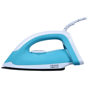 Croma 1000 Watts Dry Iron (Weilburger Dual Coat Soleplate, Blue)