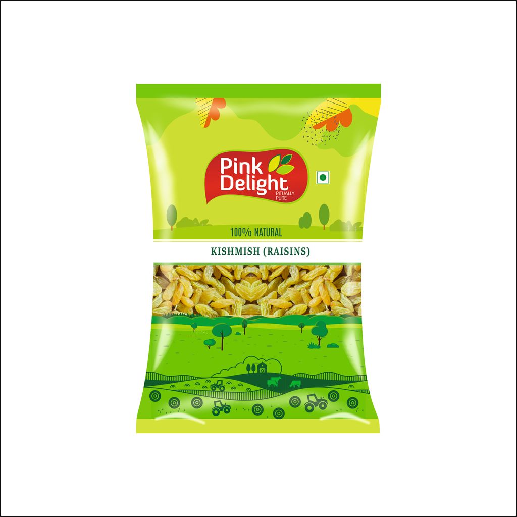 Pink Delight | Kishmish (Raisins) | Natural & Organic Dry Fruilts | 500 Gm Pack