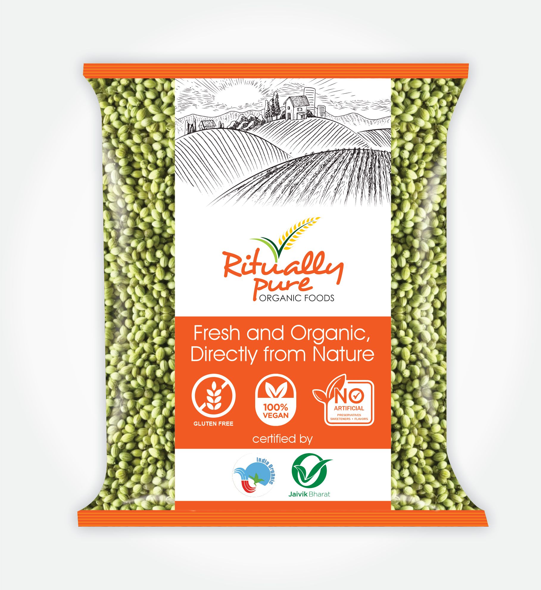 Ritually Pure 100% Organic | Natural Spices | Dhania Sabut (Coriander Whole) | 1 Kg Pack